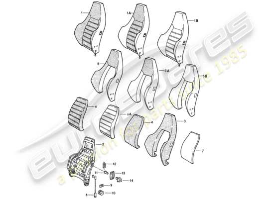 a part diagram from the Porsche 924S parts catalogue