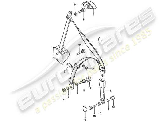 a part diagram from the Porsche 924S (1987) parts catalogue