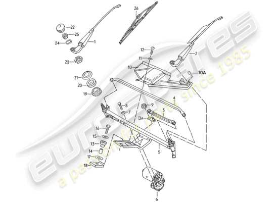 a part diagram from the Porsche 924S parts catalogue