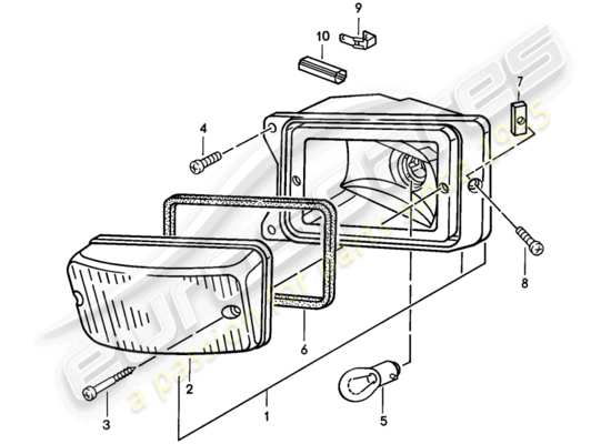 a part diagram from the Porsche 924S parts catalogue