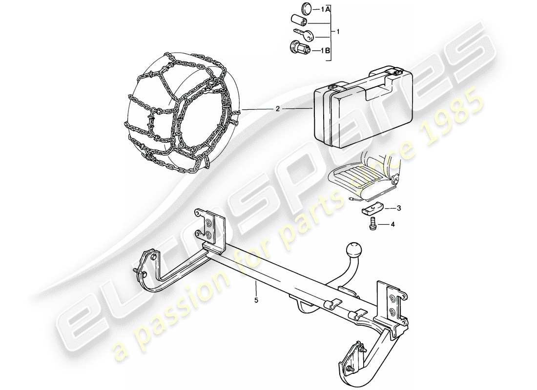 Porsche 924S (1988) Accessories Part Diagram