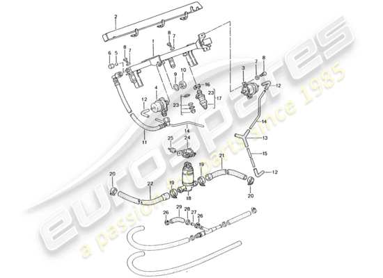 a part diagram from the Porsche 924S parts catalogue