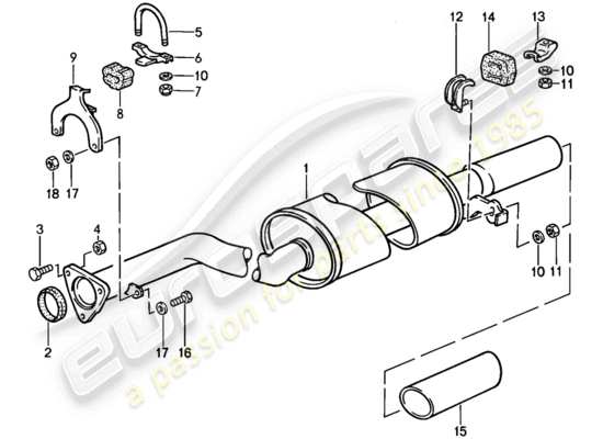 a part diagram from the Porsche 924S parts catalogue