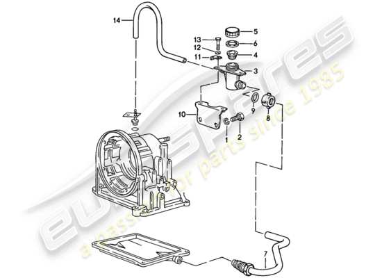 a part diagram from the Porsche 924S (1988) parts catalogue