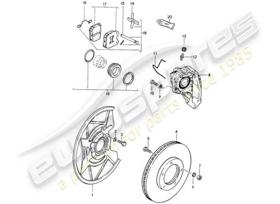 a part diagram from the Porsche 924S parts catalogue