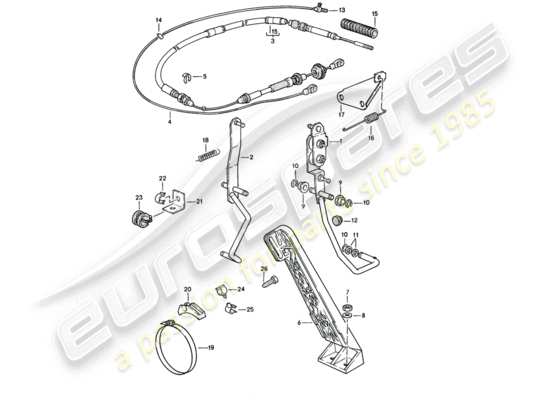 a part diagram from the Porsche 924S (1988) parts catalogue