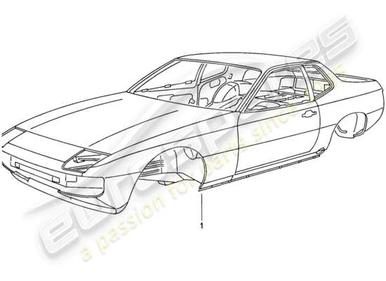 a part diagram from the Porsche 924S parts catalogue