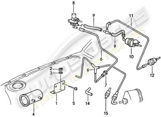 a part diagram from the Porsche 924S parts catalogue