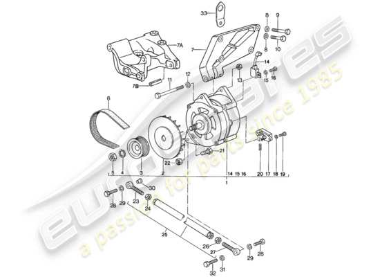 a part diagram from the Porsche 924S parts catalogue