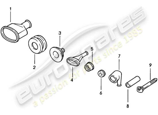 a part diagram from the Porsche 924S (1988) parts catalogue