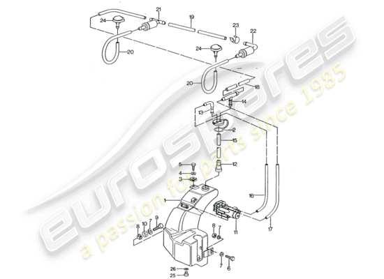 a part diagram from the Porsche 924S (1988) parts catalogue