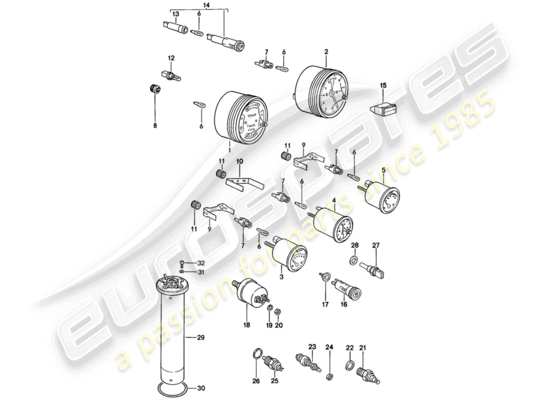 a part diagram from the Porsche 924S parts catalogue