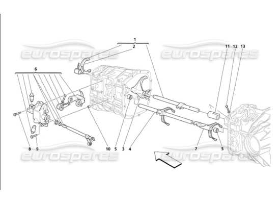 a part diagram from the Maserati 4200 parts catalogue