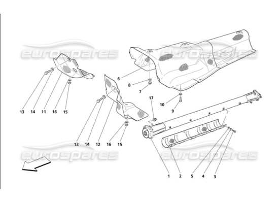 a part diagram from the Maserati 4200 Coupe (2005) parts catalogue