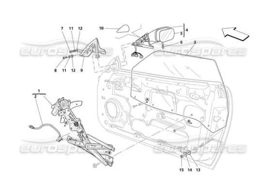 a part diagram from the Maserati 4200 parts catalogue