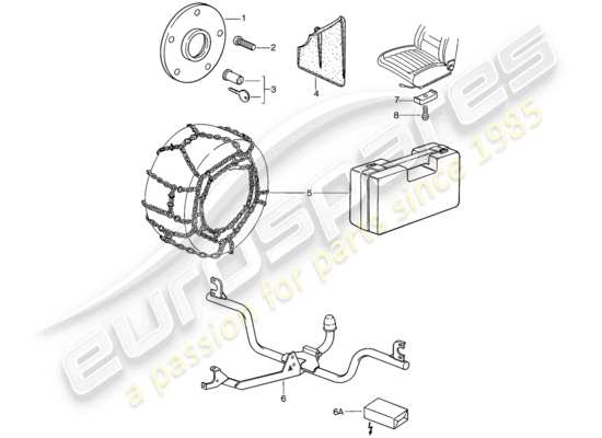 a part diagram from the Porsche 928 parts catalogue