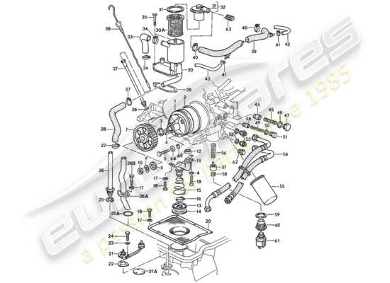 a part diagram from the Porsche 928 parts catalogue