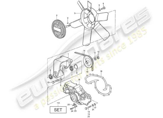 a part diagram from the Porsche 928 parts catalogue