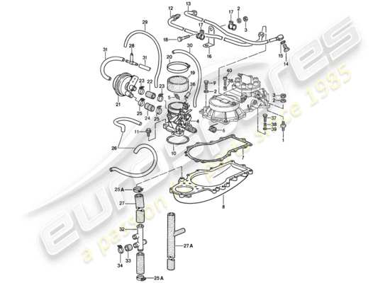 a part diagram from the Porsche 928 (1978) parts catalogue