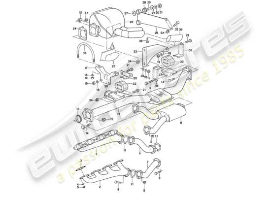 a part diagram from the Porsche 928 parts catalogue