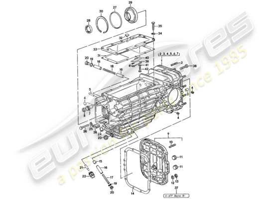 a part diagram from the Porsche 928 (1978) parts catalogue