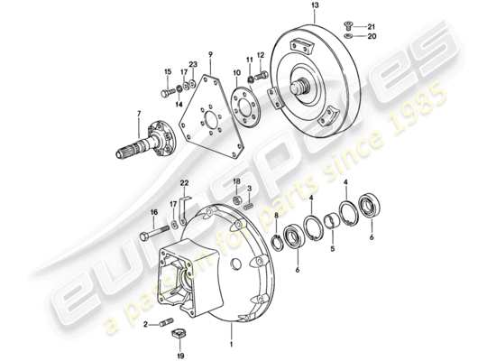 a part diagram from the Porsche 928 (1978) parts catalogue