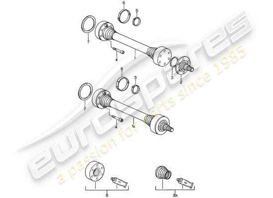 a part diagram from the Porsche 928 (1978) parts catalogue