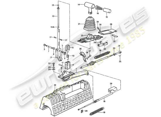 a part diagram from the Porsche 928 parts catalogue