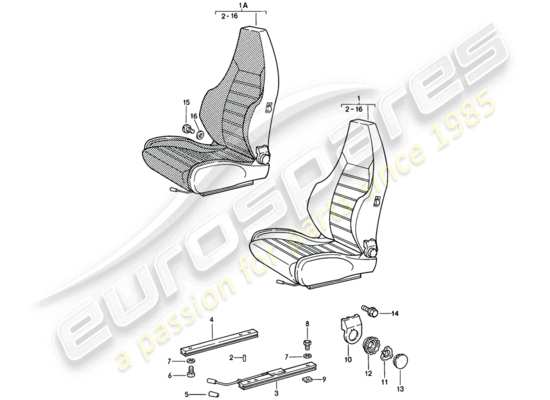 a part diagram from the Porsche 928 parts catalogue