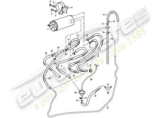 a part diagram from the Porsche 928 parts catalogue