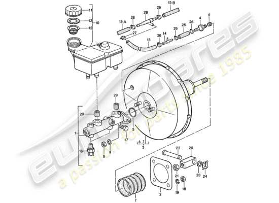 a part diagram from the Porsche 928 (1979) parts catalogue