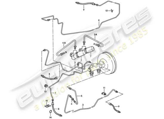 a part diagram from the Porsche 928 parts catalogue