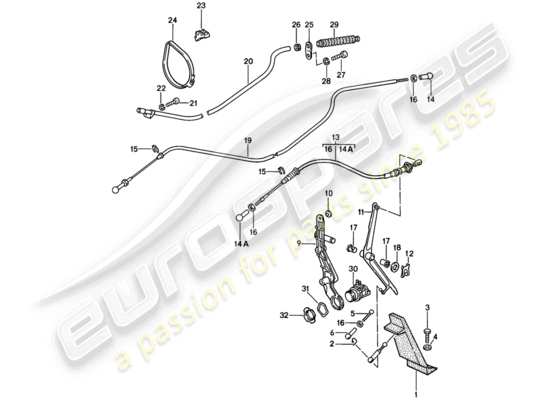 a part diagram from the Porsche 928 parts catalogue