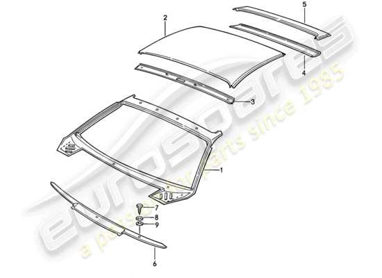 a part diagram from the Porsche 928 (1979) parts catalogue