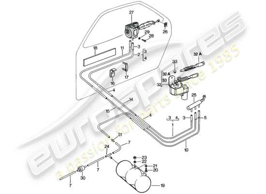 a part diagram from the Porsche 928 parts catalogue