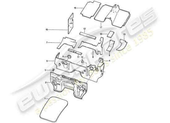 a part diagram from the Porsche 928 parts catalogue