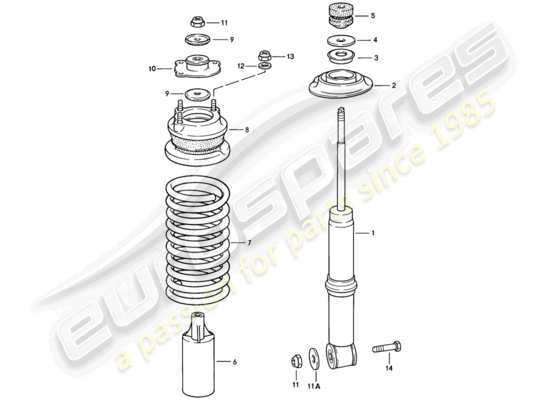 a part diagram from the Porsche 928 (1980) parts catalogue