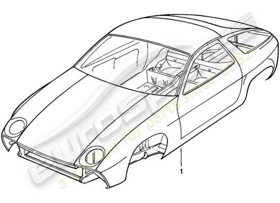 a part diagram from the Porsche 928 parts catalogue