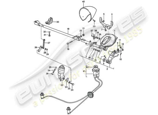 a part diagram from the Porsche 928 (1980) parts catalogue