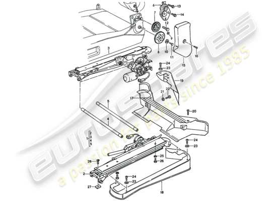 a part diagram from the Porsche 928 parts catalogue