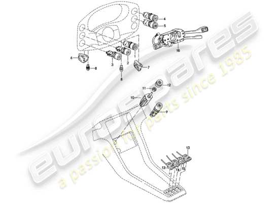 a part diagram from the Porsche 928 parts catalogue