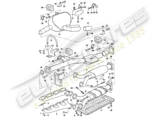 a part diagram from the Porsche 928 parts catalogue