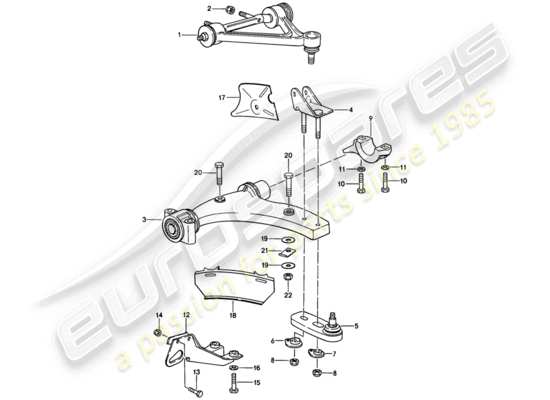 a part diagram from the Porsche 928 (1981) parts catalogue