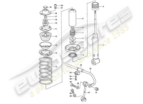 a part diagram from the Porsche 928 parts catalogue