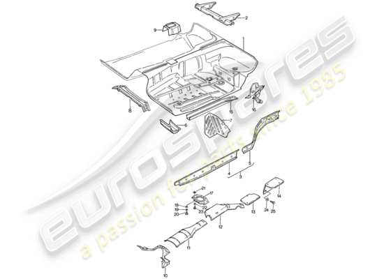 a part diagram from the Porsche 928 (1981) parts catalogue