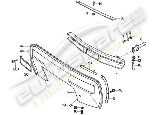 a part diagram from the Porsche 928 parts catalogue