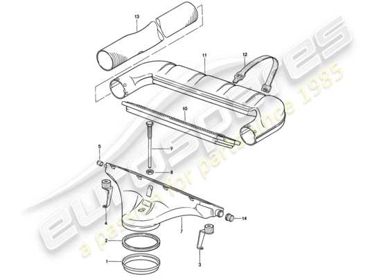 a part diagram from the Porsche 928 parts catalogue