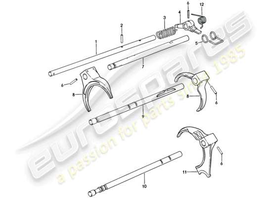 a part diagram from the Porsche 928 parts catalogue