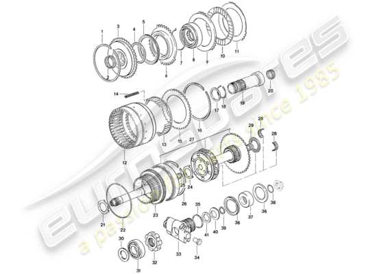 a part diagram from the Porsche 928 parts catalogue