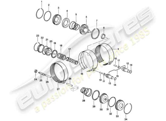 a part diagram from the Porsche 928 parts catalogue